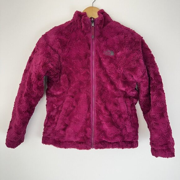 The North Face Girls Reversible Mossbud Swirl Jacket Size Medium Pink Butterfly - Picture 4 of 9
